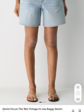 Aritzia '90s Vintage Hi-Rise Baggy Denim Shorts in Light Blue 31